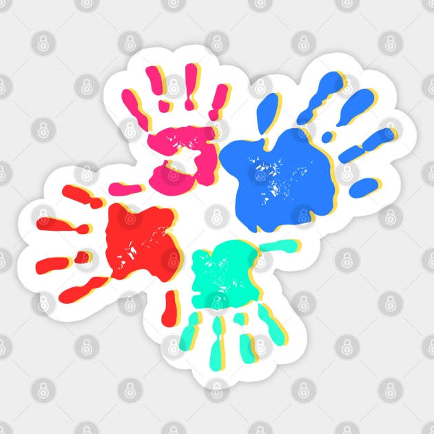 Family day, family handprint, love, cute, funny, humor, mother, father, wife, husband, kids Sticker by Semenov